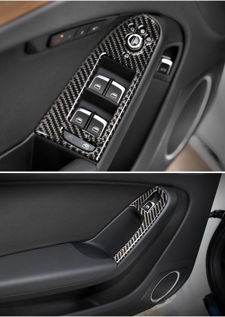 Carbon fiber trim for side and center panels for Audi A4/S4 and A5/S5, Q5
